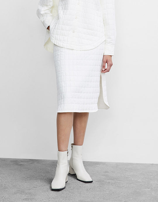 스트레이트 패딩 스커트