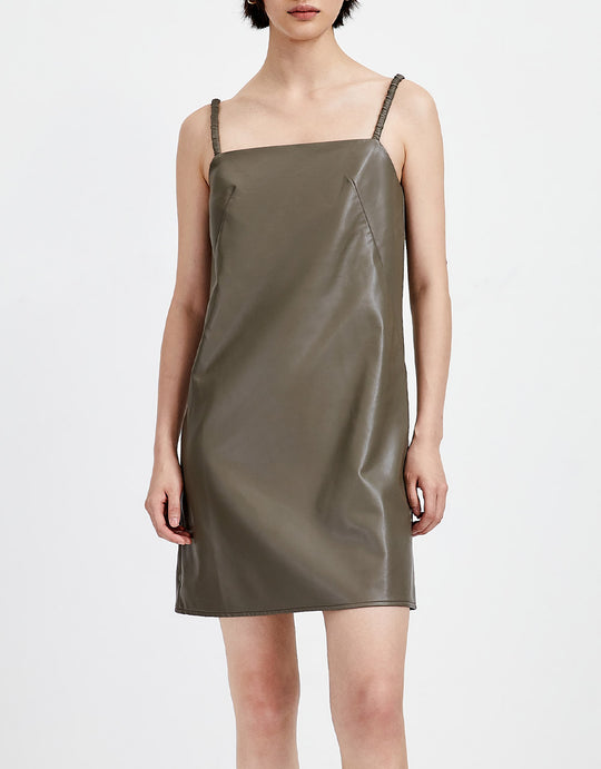 PU 가죽 캐미 드레스