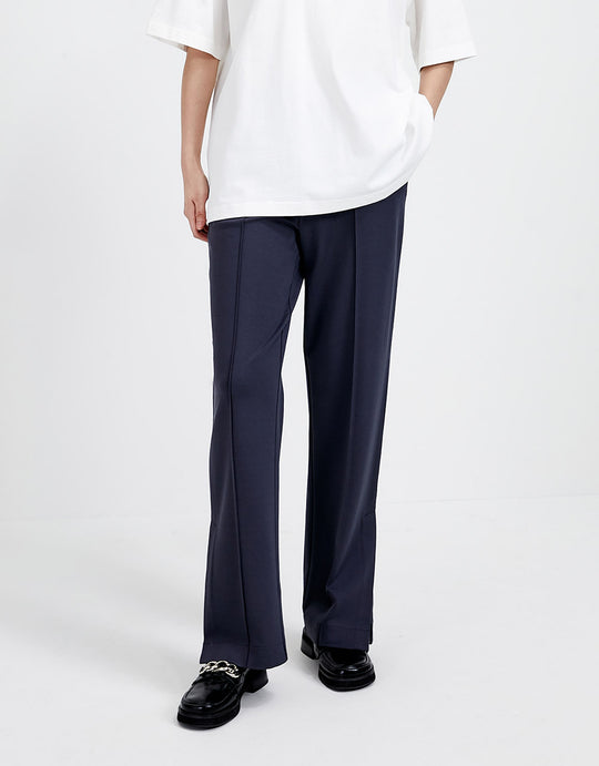 슬릿 헴 엘라스틱 웨이스트 팬츠