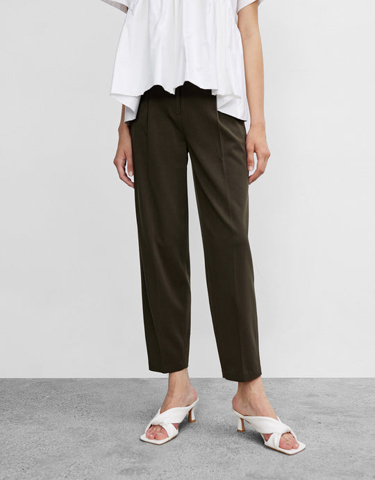 우븐 롱 캐롯 팬츠