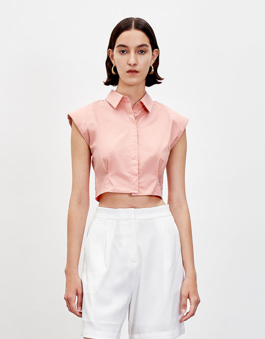 슬리브리스 셔츠 카라 셔츠