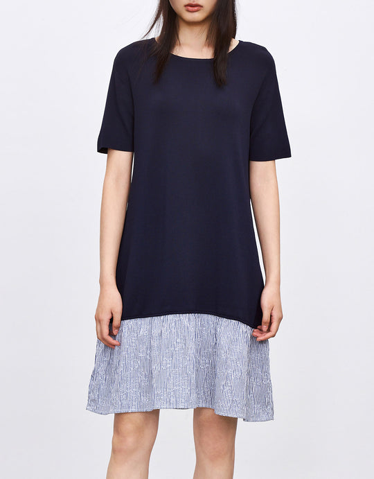 스플라이스 헴 니트 드레스