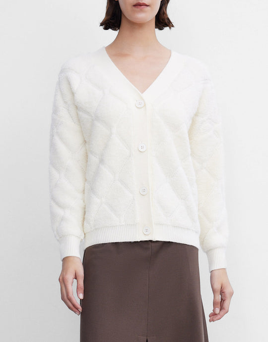 플레인 버튼업 가디건