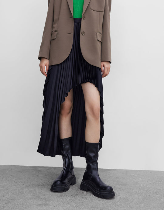 언발란스 A라인 롱 스커트