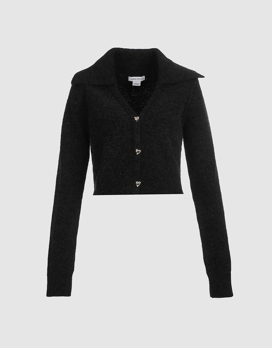 플레인 버튼업 가디건