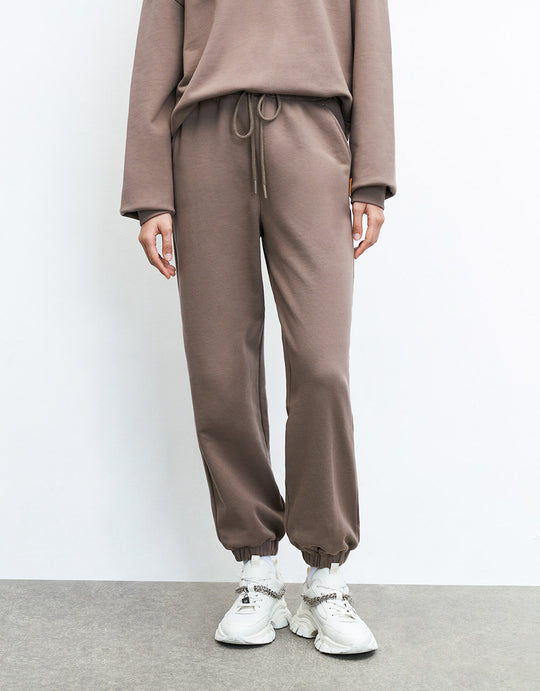 플레인 드로스트링 웨이스트 조거