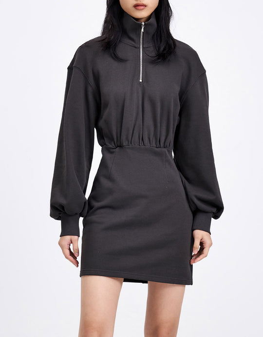 긴팔 지퍼 드레스
