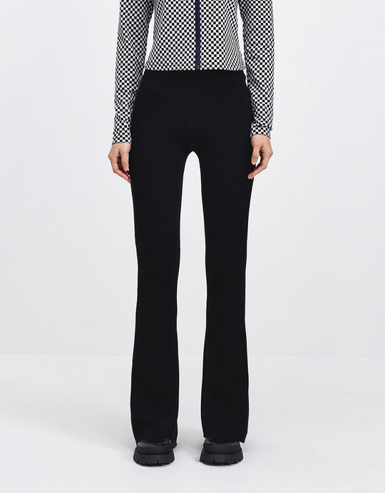 플레어 레그 니트 팬츠