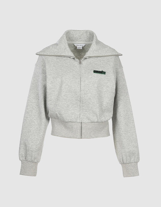 집업 레터 디테일 자켓