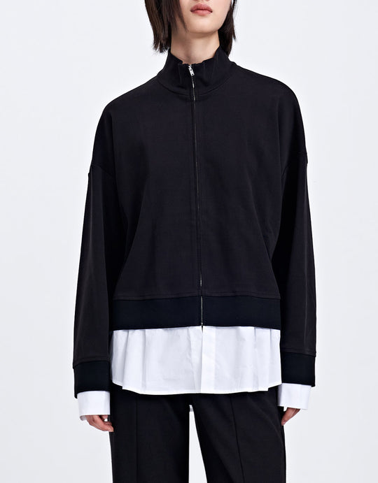 페이크 투피스 집업 자켓