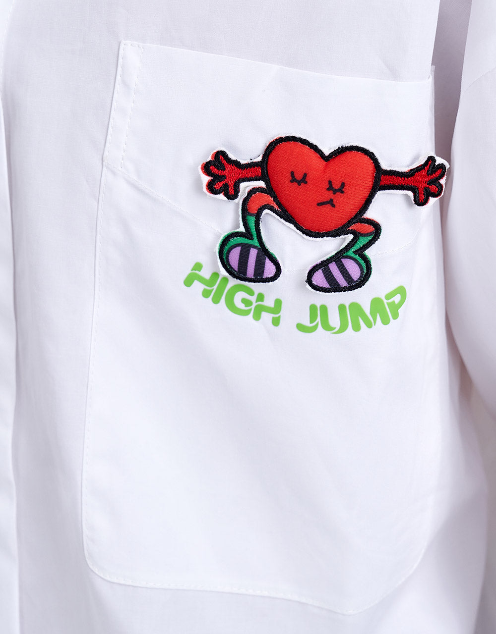 하트 디테일 버튼업 셔츠