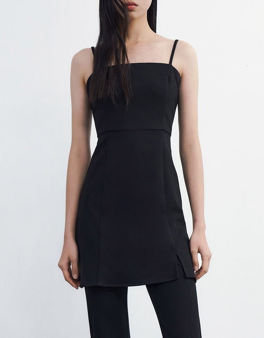 슬리브리스 스트레이트 드레스