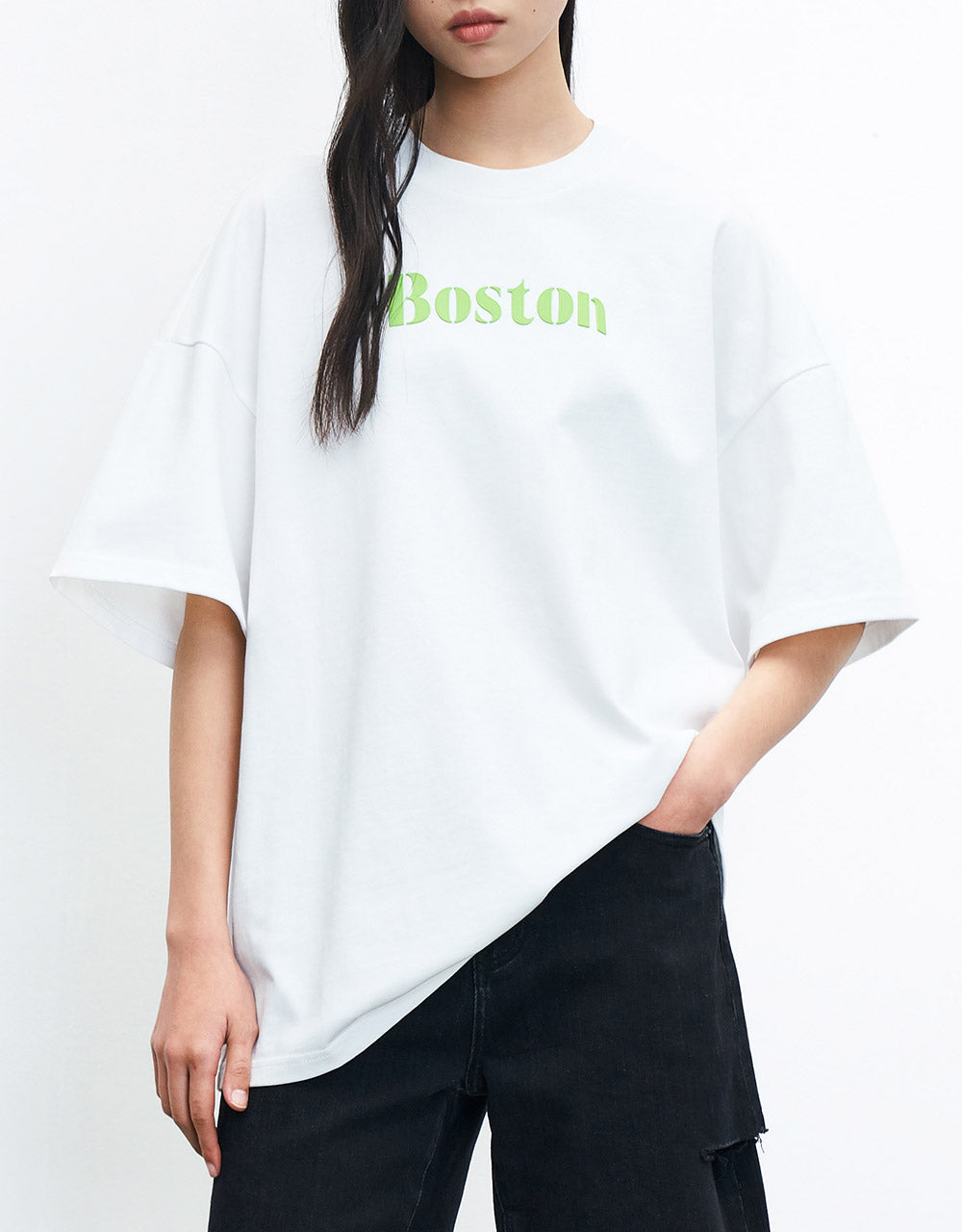 루즈핏 크루넥 티셔츠