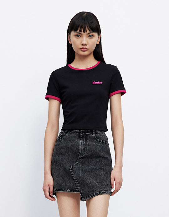 크루넥 스키니 티셔츠