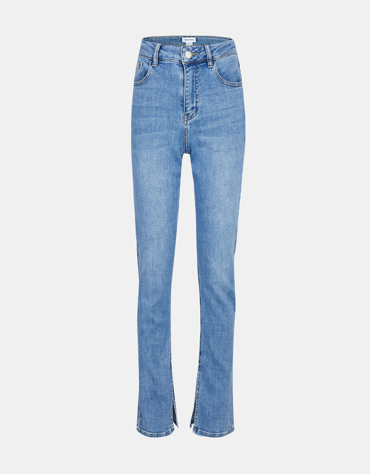 미드라이즈 스플릿 헴 스키니 진