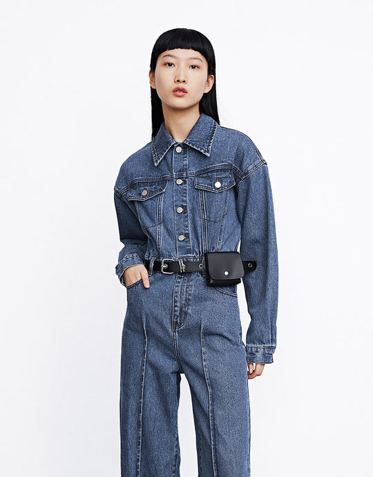 엑스트라 롱 데님점프슈트