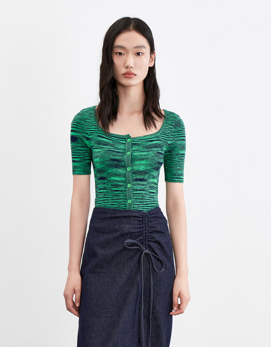 스퀘어 카라 가디건