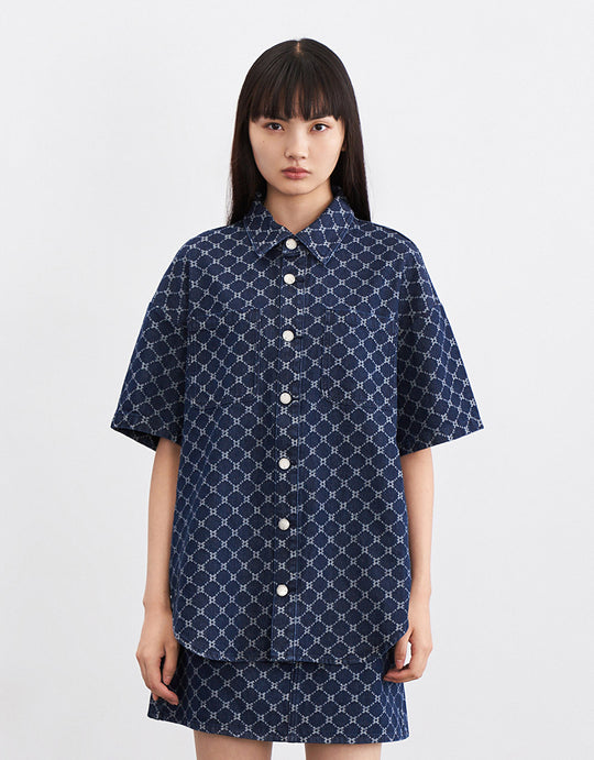 셔츠 카라 데님 셔츠