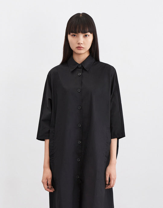 버튼업 롱 트렌치코트