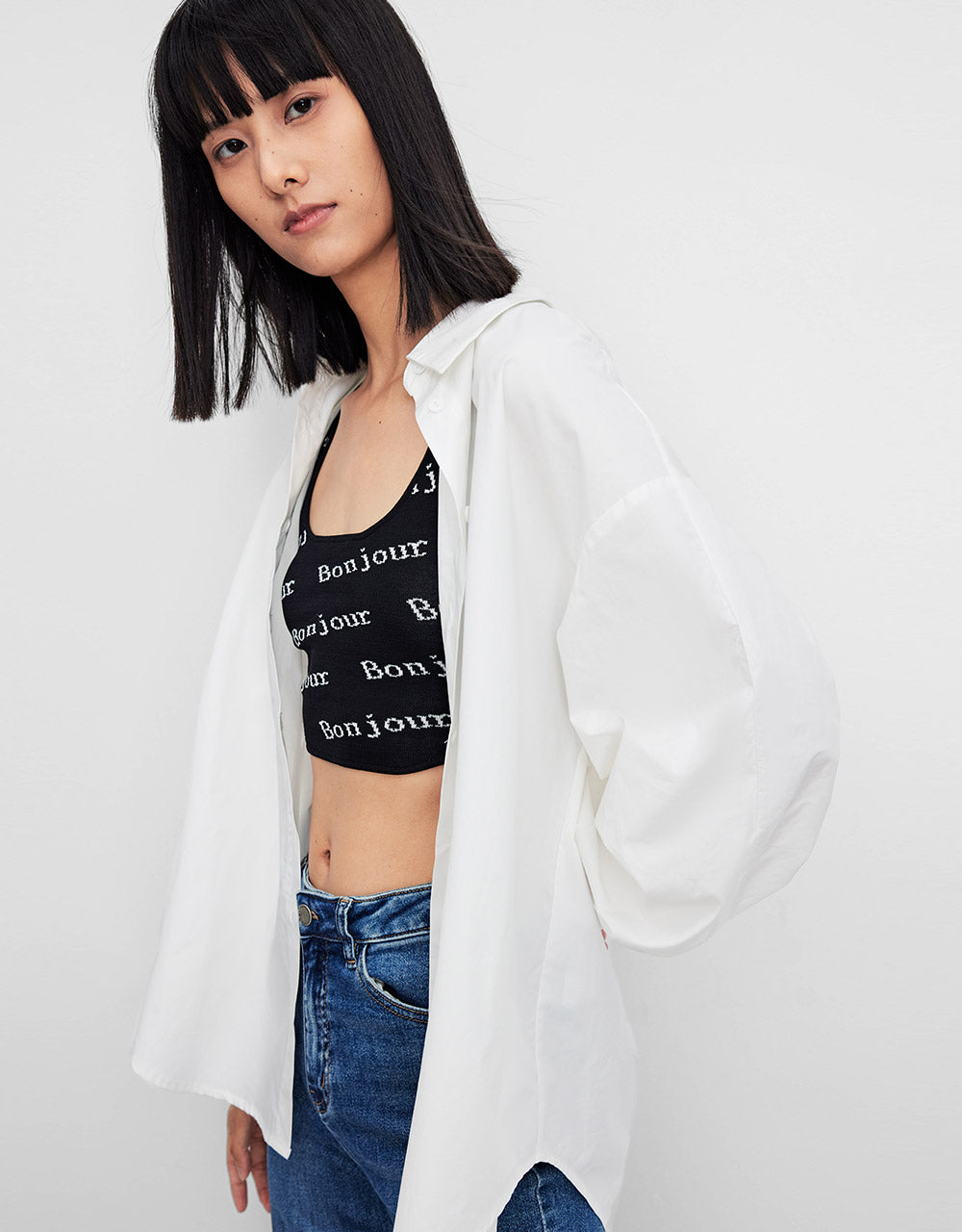 셔츠 슬리브 셔츠 카라 셔츠
