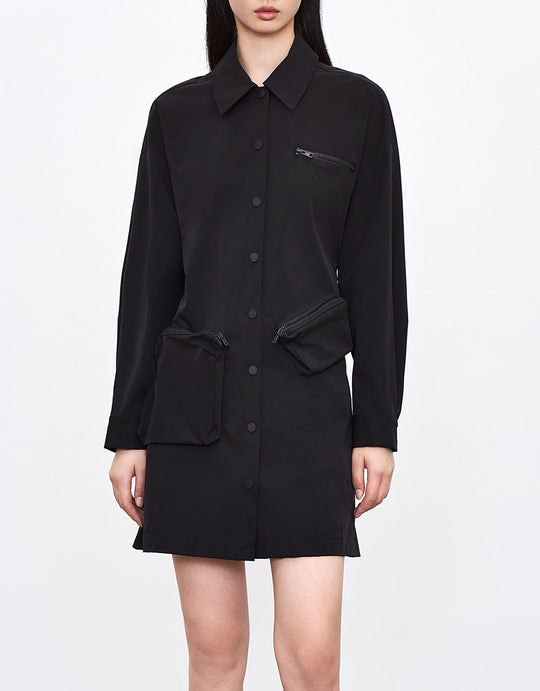 포켓 식 식 벨트 드레스