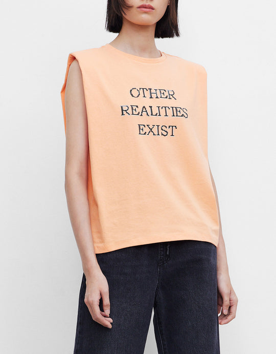 레터 프린트 탱크탑