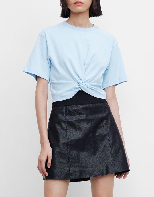 트위스트 프론트 캐주얼 티셔츠