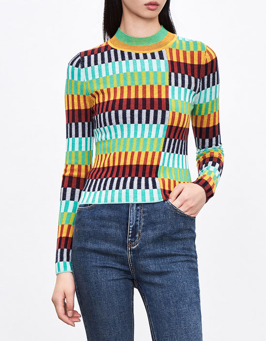 표준 터틀넥 니트 티셔츠