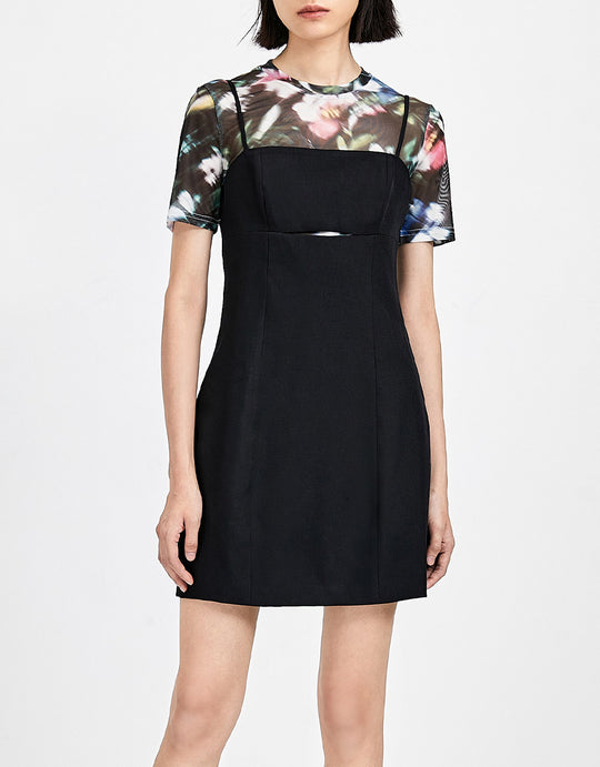 올오버 프린트 쉬어 탑