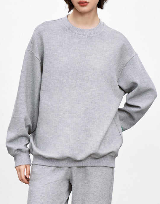 심플 드롭 숄더 스웨트셔츠