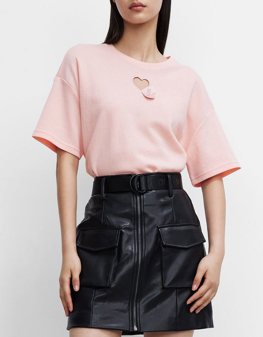 드롭 숄더 크루넥 티셔츠