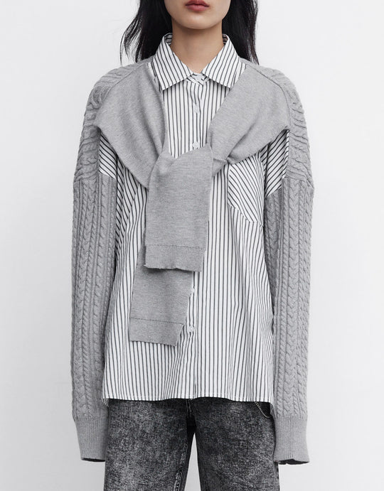 페이크 투피스 셔츠