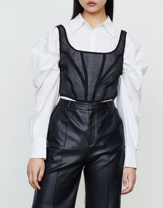 메쉬 크롭 탱크탑