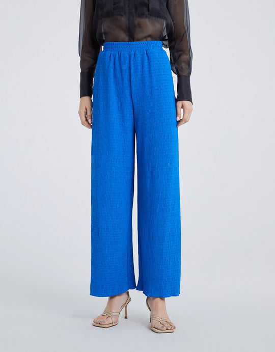 화학 섬유 롱 와이드 팬츠