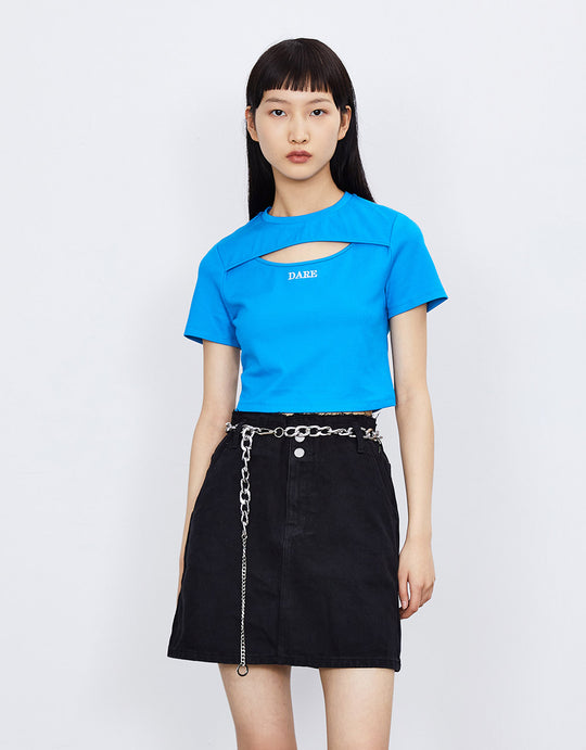 크루넥 스키니 티셔츠