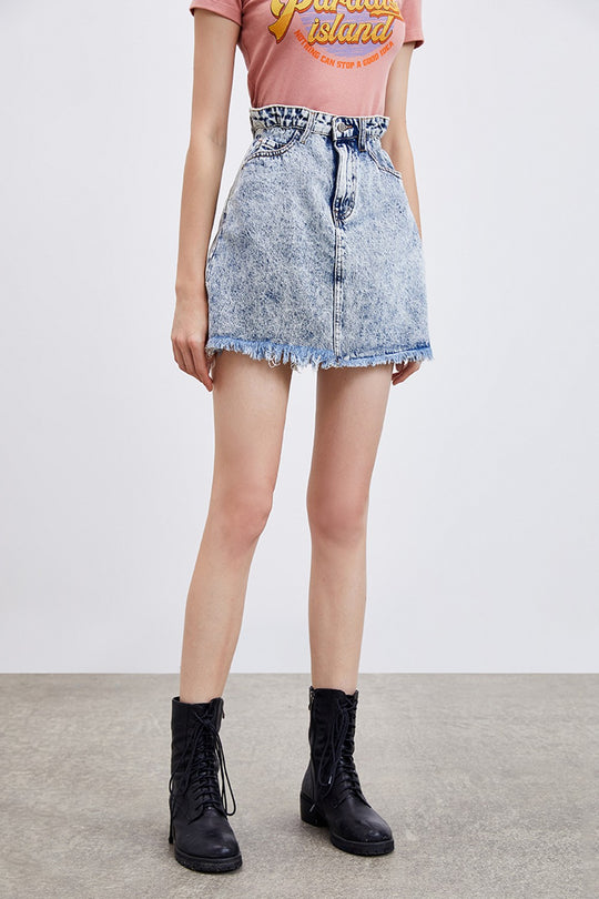 스트레이트 데님 스커트