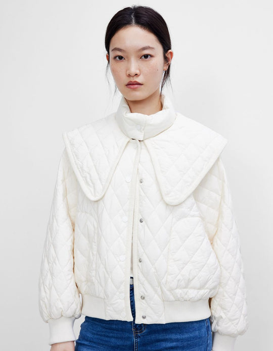 빅칼라 버튼업 패딩