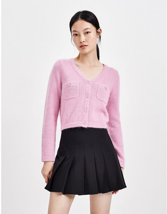 패치 포켓 버튼업 가디건